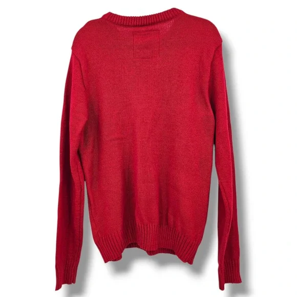 New‎ American Stitch Bone Pugz N Harmony Ugly Christmas Sweater Red XL Menswear - Picture 2 of 11